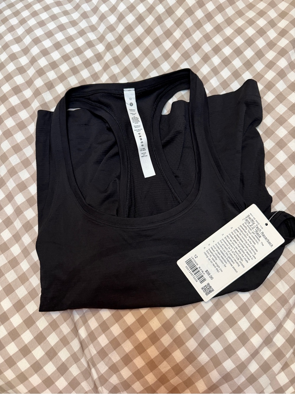 lululemon athletica Women’s Black Racerback Tank